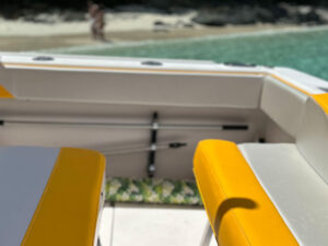 Private St John boat charters USVI BVI boat rental seating