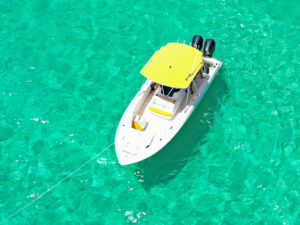 Private St John boat charters USVI BVI aerial boat vies