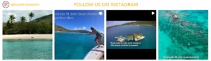 secluded beaches, diving in to the water, aerial photo of lime out and aerial photo of people snorkeling, st john, usvi